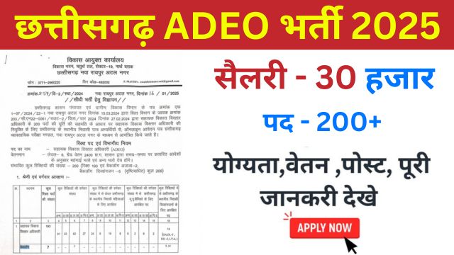 CG ADEO Vacancy 2025